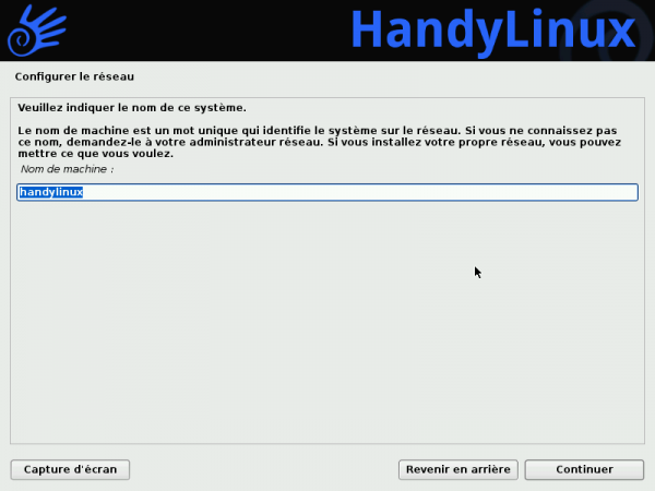 Handylinux-23 install-03-hostname.png
