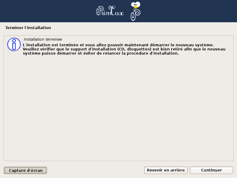 Fichier:Primtux2-install-11 installation terminee.png