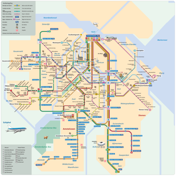 Fichier:Plan metro tram amsterdam.png